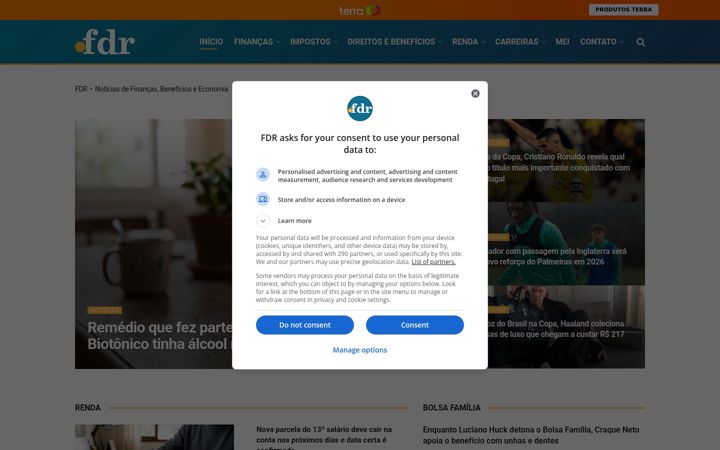 Screenshot of fdr.com.br