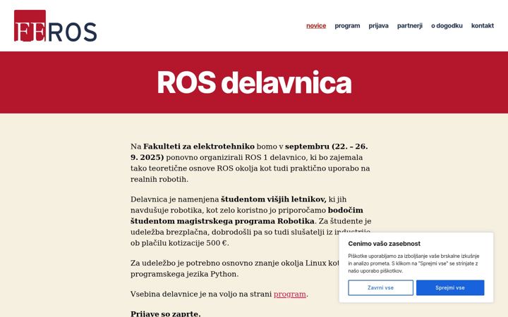 Captura de ecrã de fe-ros.si