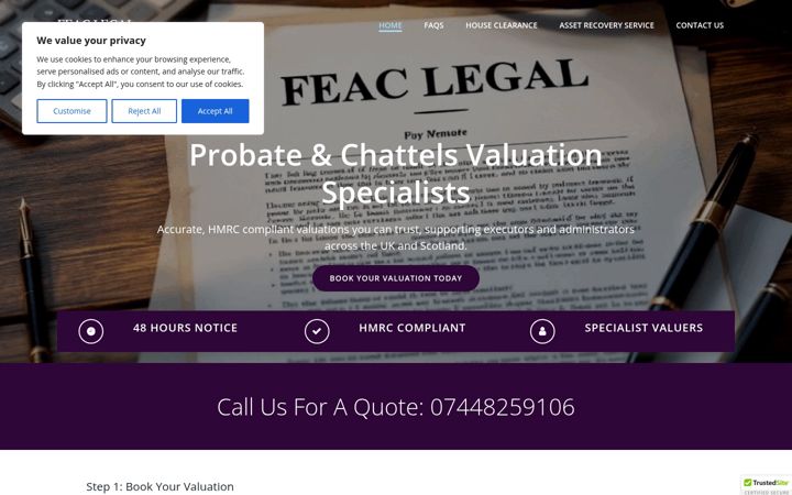 Screenshot of feaclegal.co.uk