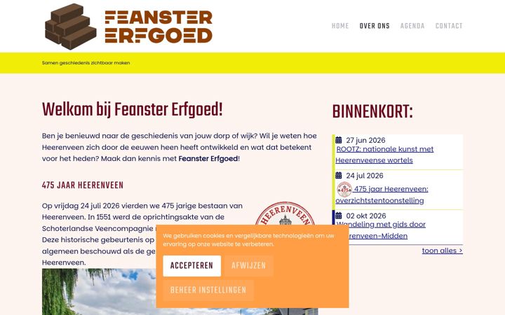 Screenshot of feanstererfgoed.nl