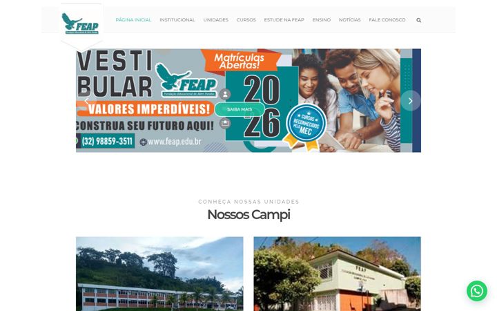 Screenshot of feap.edu.br