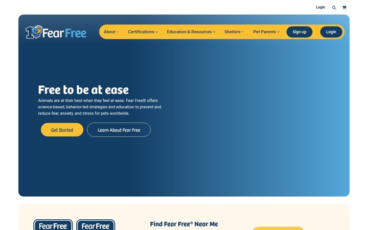 Screenshot of fearfree.com