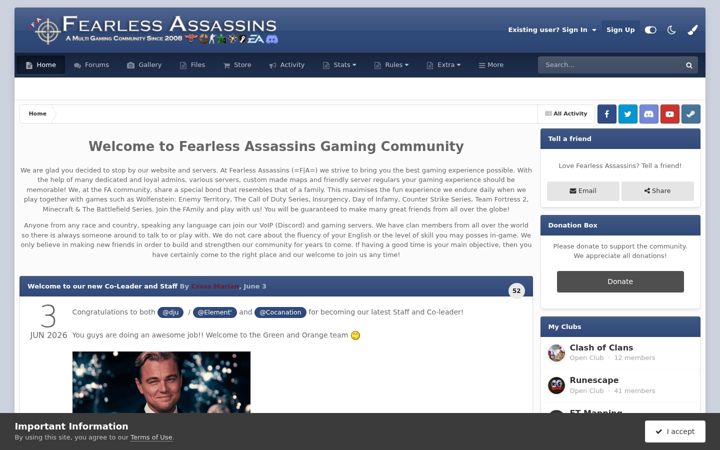 Screenshot of fearless-assassins.com