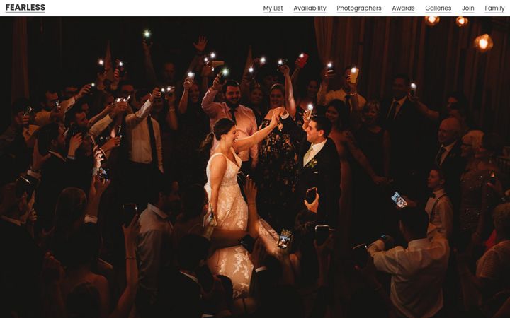 Screenshot van fearlessphotographers.com