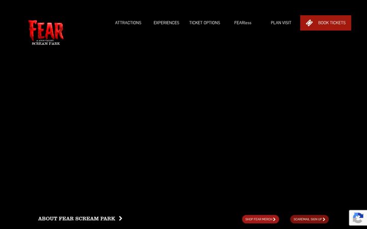 Screenshot of fearscreampark.co.uk