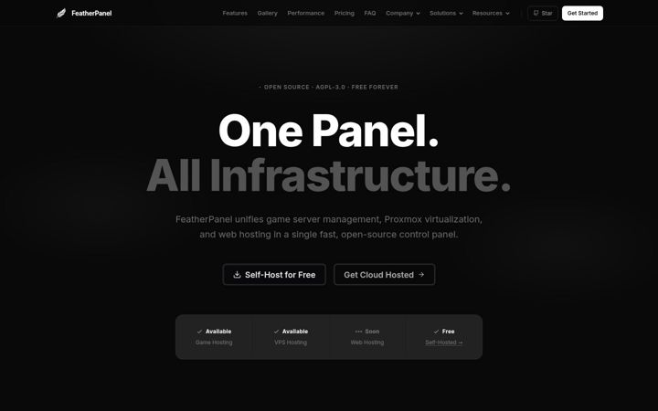 Screenshot of featherpanel.com