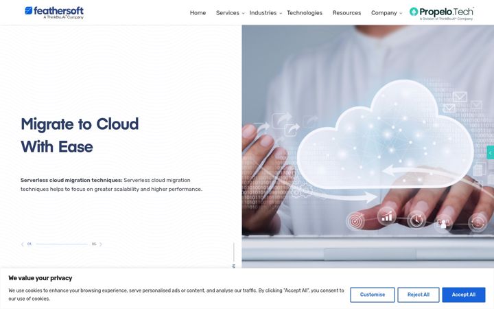 Screenshot of feathersoft.com