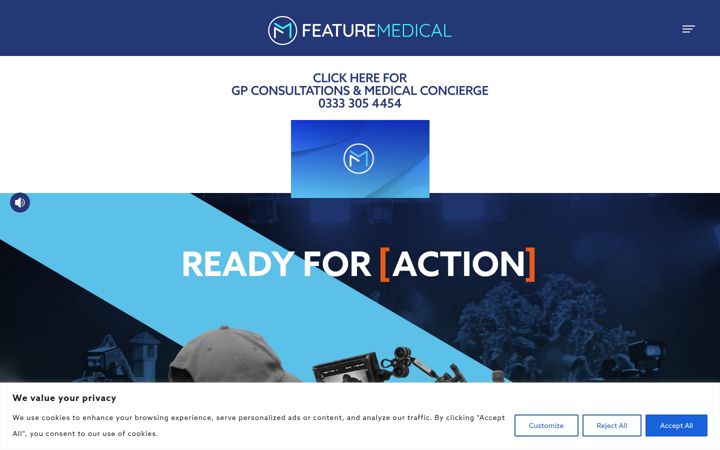 Screenshot of featuremedical.co.uk