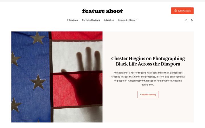 Ekrano kopija featureshoot.com