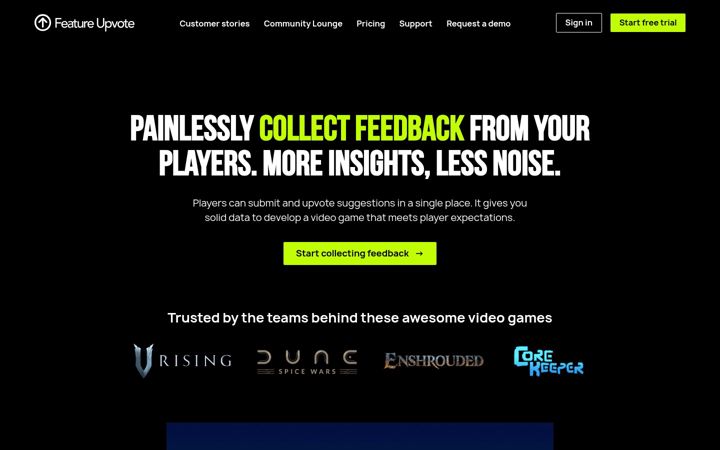 Screenshot ta' featureupvote.com