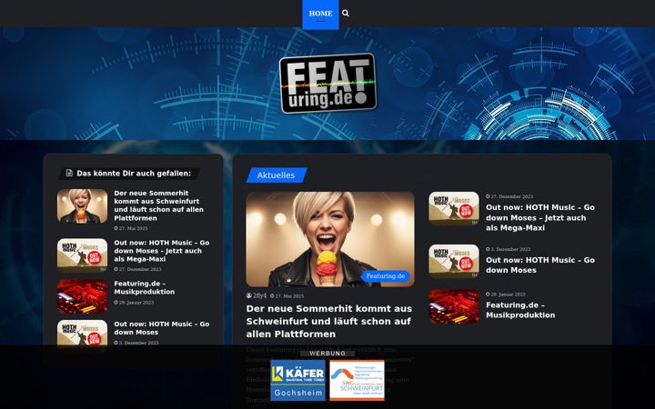 Screenshot of featuring.de