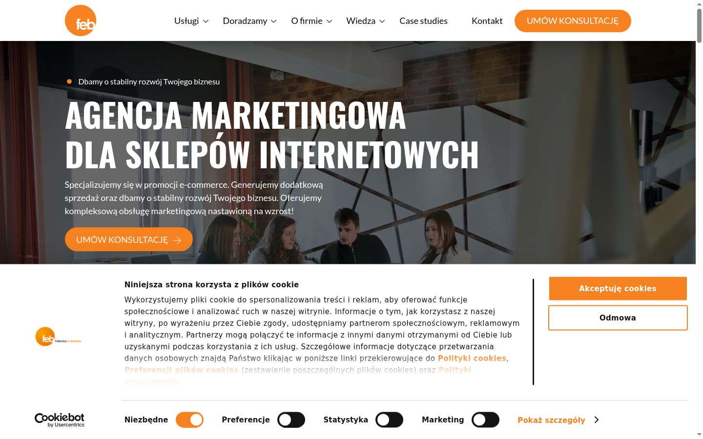 Screenshot tal-banner tal-kunsens muri qabel kwalunkwe interazzjoni