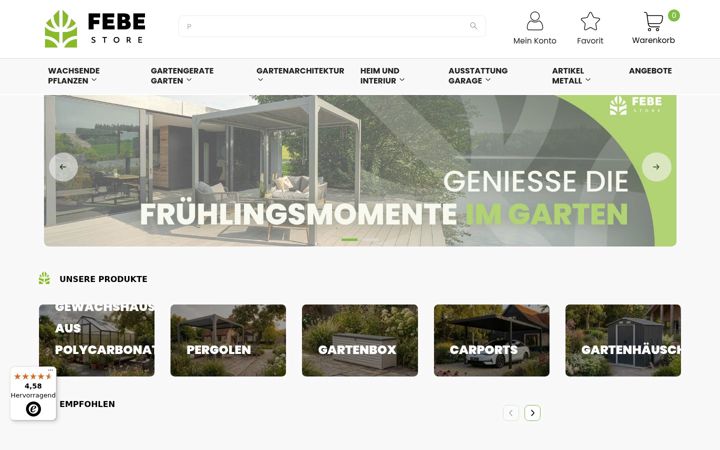 Screenshot of febestore.de