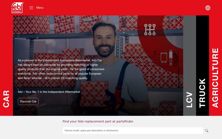 Screenshot of febi.com