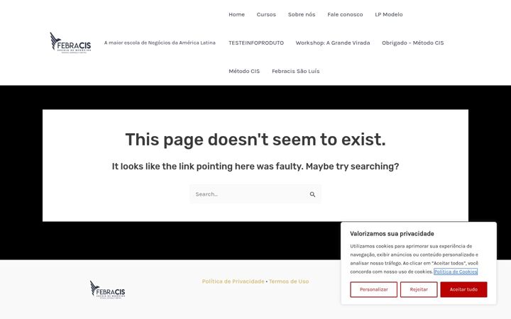 Screenshot of febracissaoluis.com.br