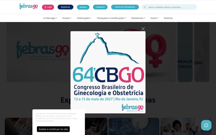 Screenshot di febrasgo.org.br