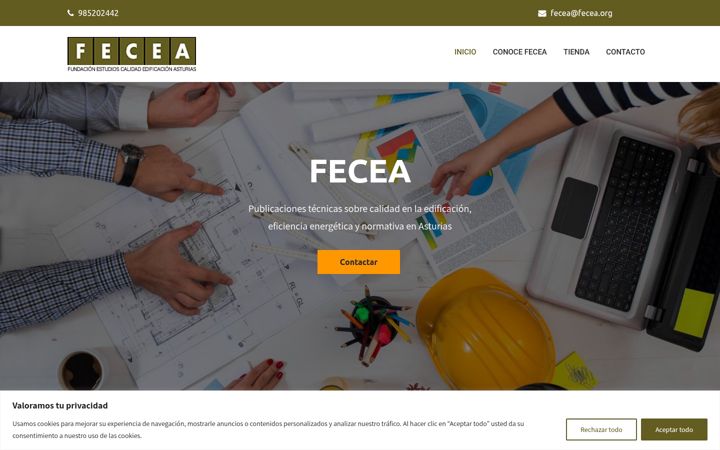Screenshot of fecea.es