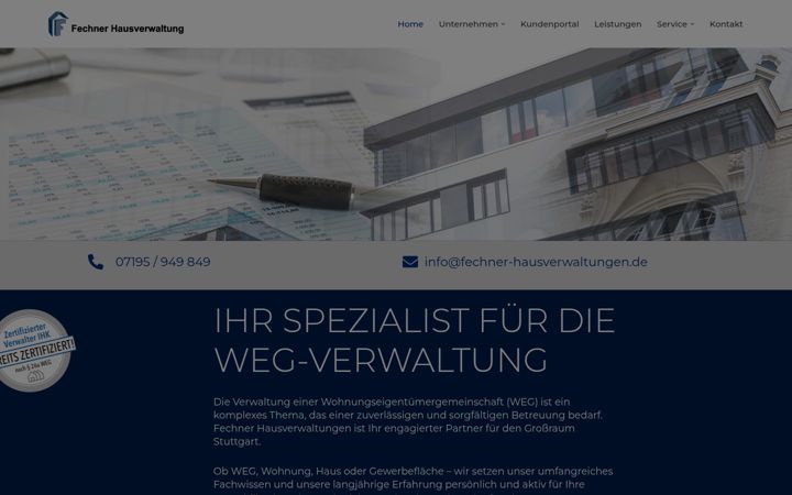Skærmbillede af fechner-hausverwaltungen.de