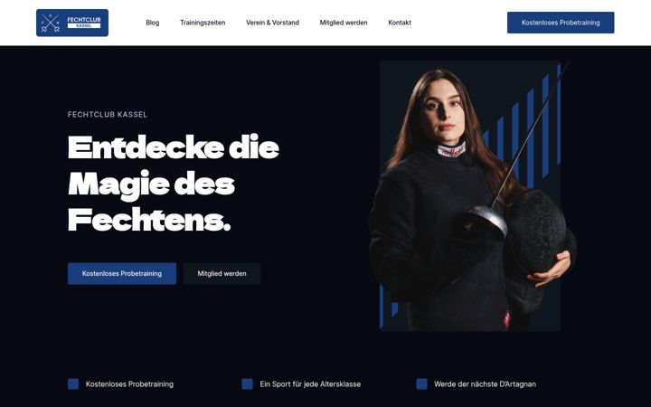 Screenshot of fechtclub-kassel.de
