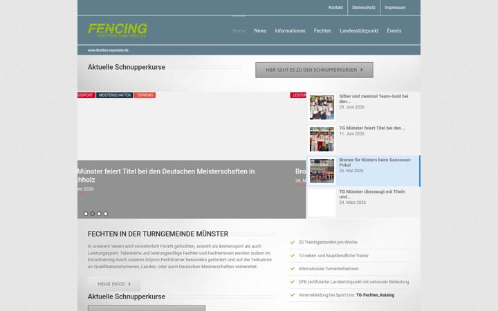 Snímek obrazovky fechten-muenster.de