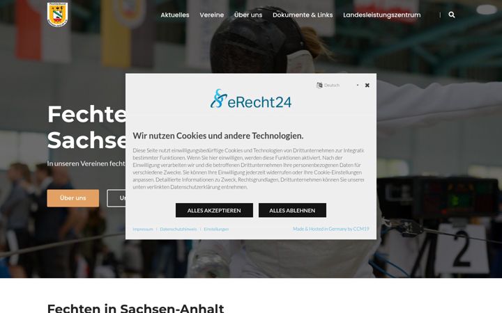 Screenshot ta' fechterbund-sachsen-anhalt.de