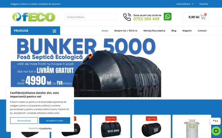 Screenshot of feco.ro