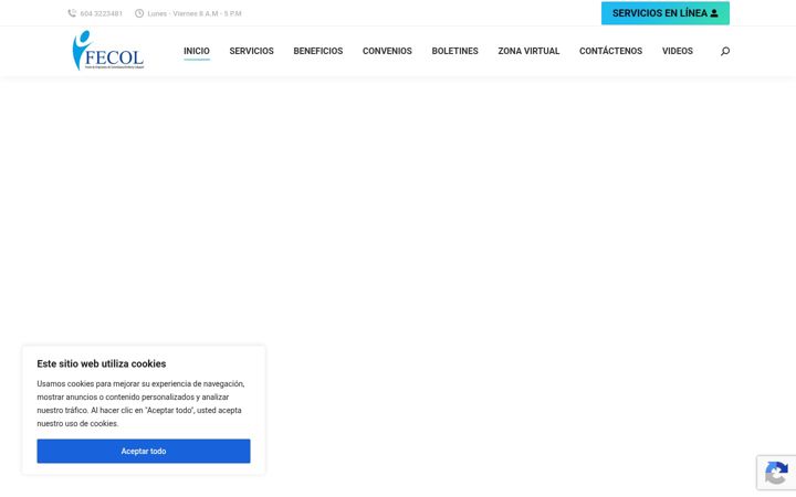 Ekrano kopija fecol.com.co