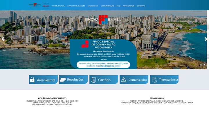 Screenshot of fecomba.com.br