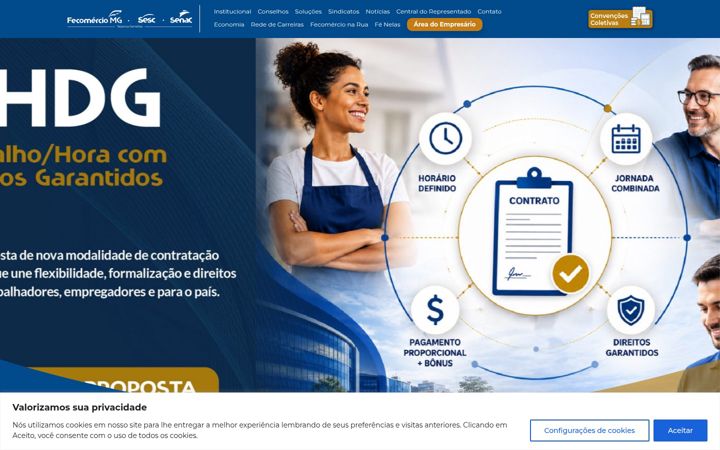 Screenshot of fecomerciomg.org.br