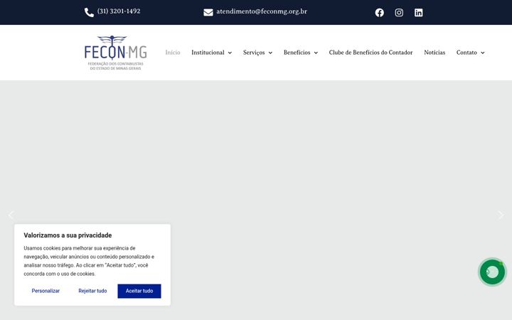 Zrzut ekranu feconmg.org.br