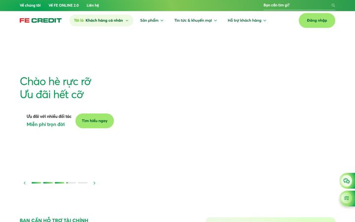 Screenshot of fecredit.com.vn