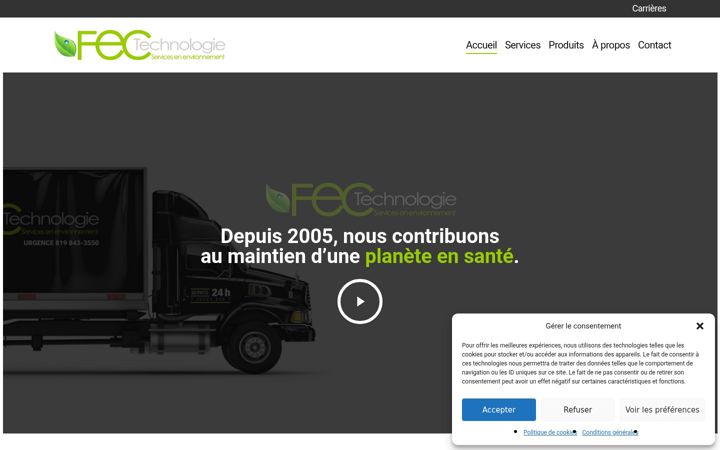 Screenshot of fectechnologie.com