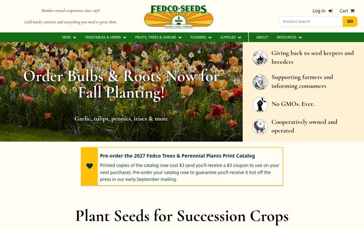 Screenshot of fedcoseeds.com