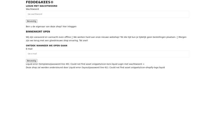 Screenshot of feddekees.be