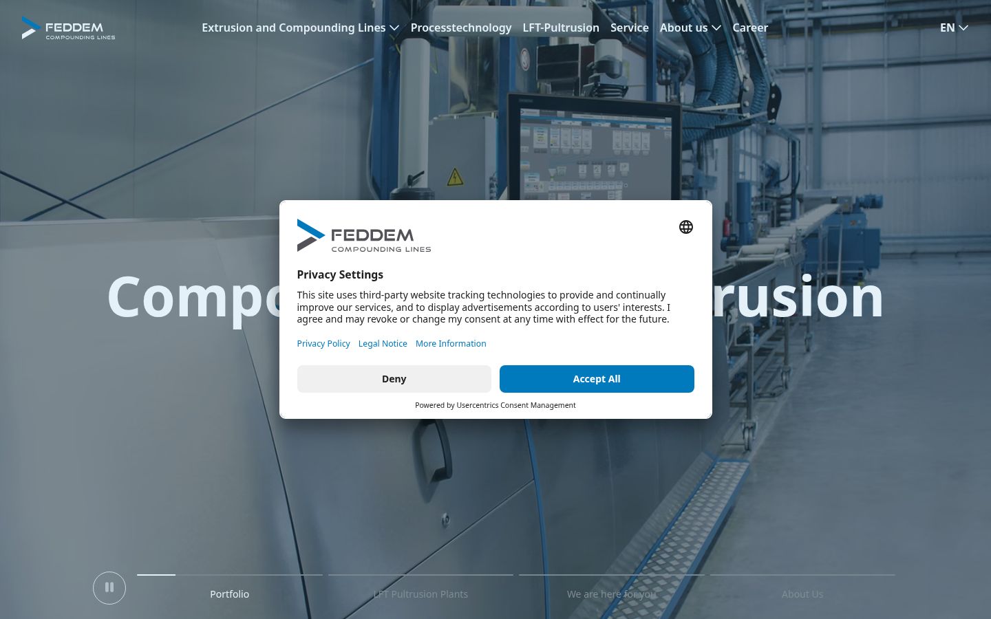 Screenshot of the consent banner shown before any interaction