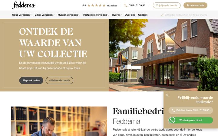 Screenshot of feddema.nl