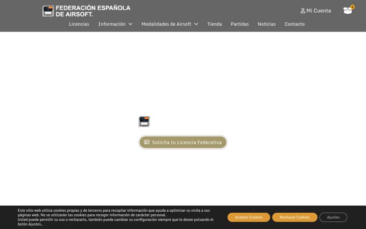 Screenshot of federacion-espa-airsoft.es