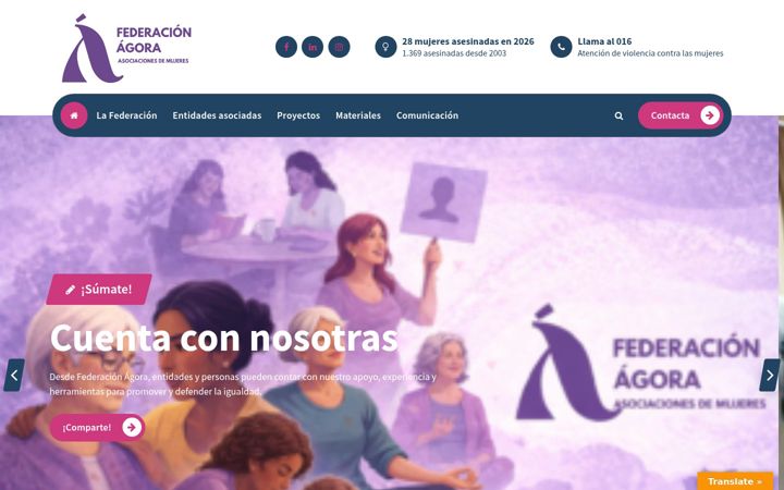 Screenshot of federacionagora.org