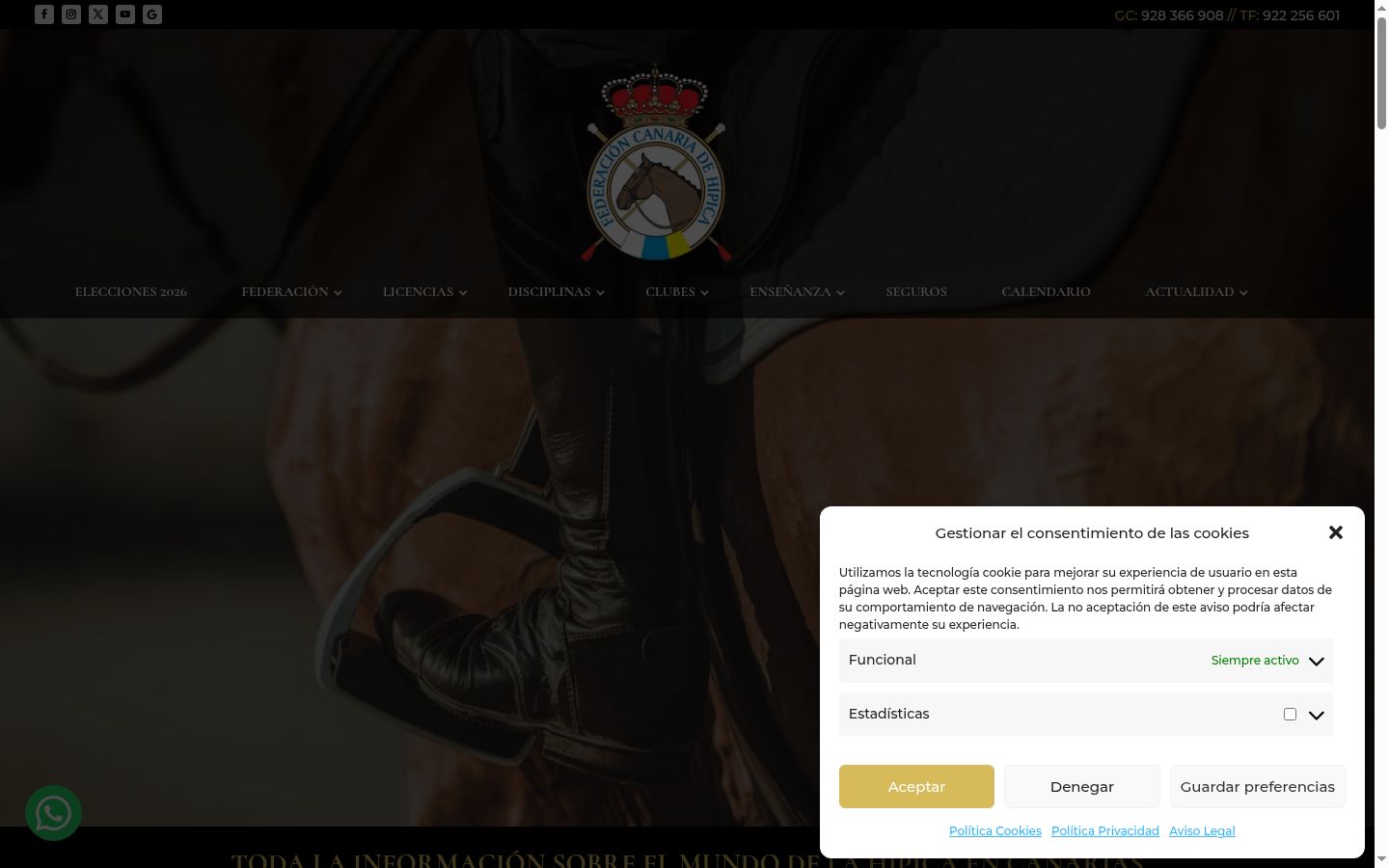 Screenshot des Einwilligungsbanners vor jeglicher Interaktion