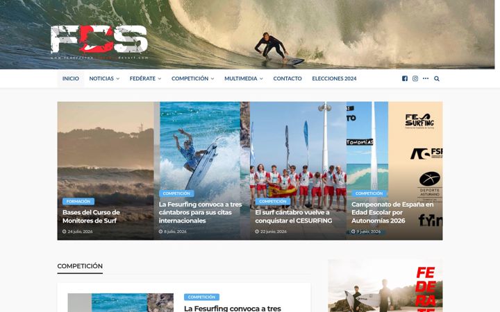 Screenshot of federacioncantabradesurf.com