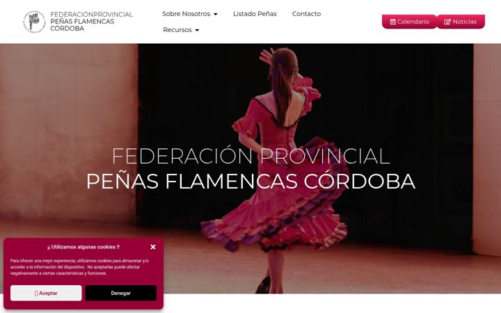 Screenshot von federacionpflamencascordoba.es