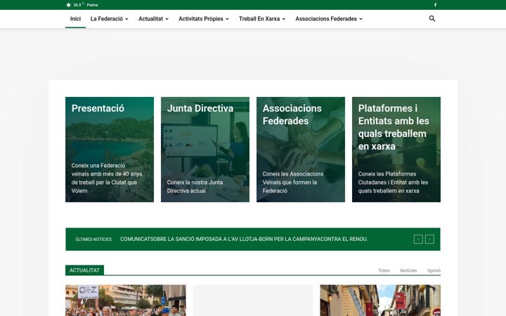 Screenshot of federacioveinspalma.org