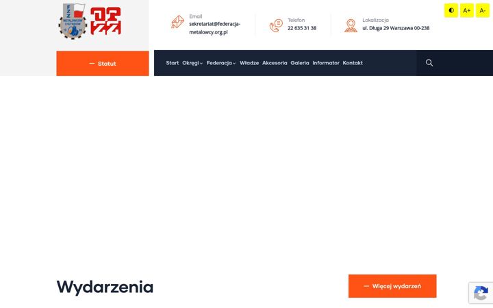 Screenshot of federacjametalowcowihutnikow.pl