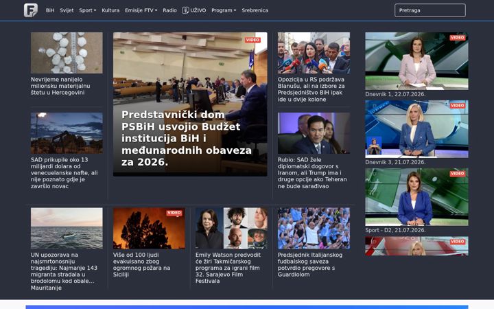 Screenshot of federalna.ba