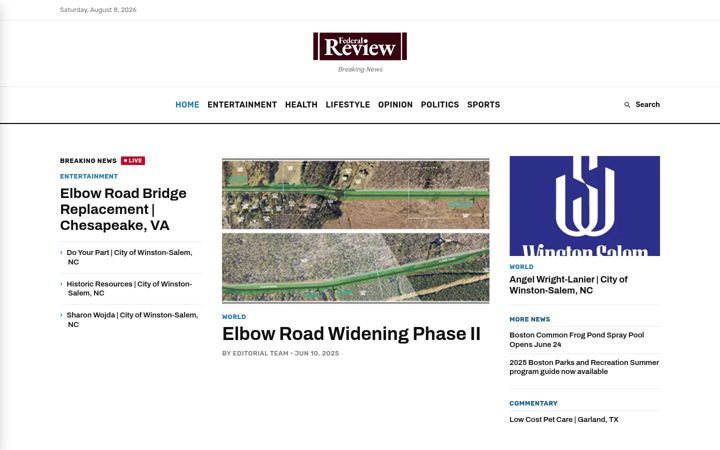 Screenshot of federalreviewnews.com
