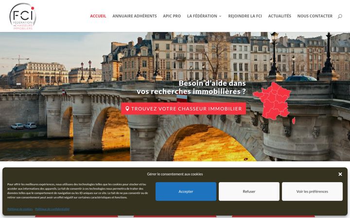 Screenshot of federation-chasseurs-immobiliers.com