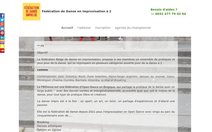 Screenshot of federation-danse.be