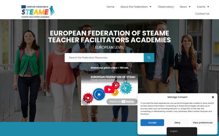 Screenshot of federation-steame-academies.eu