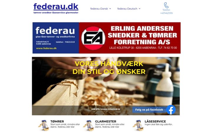 Screenshot of federau.dk