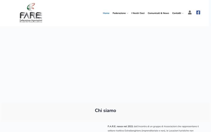 Screenshot of federazionefare.it